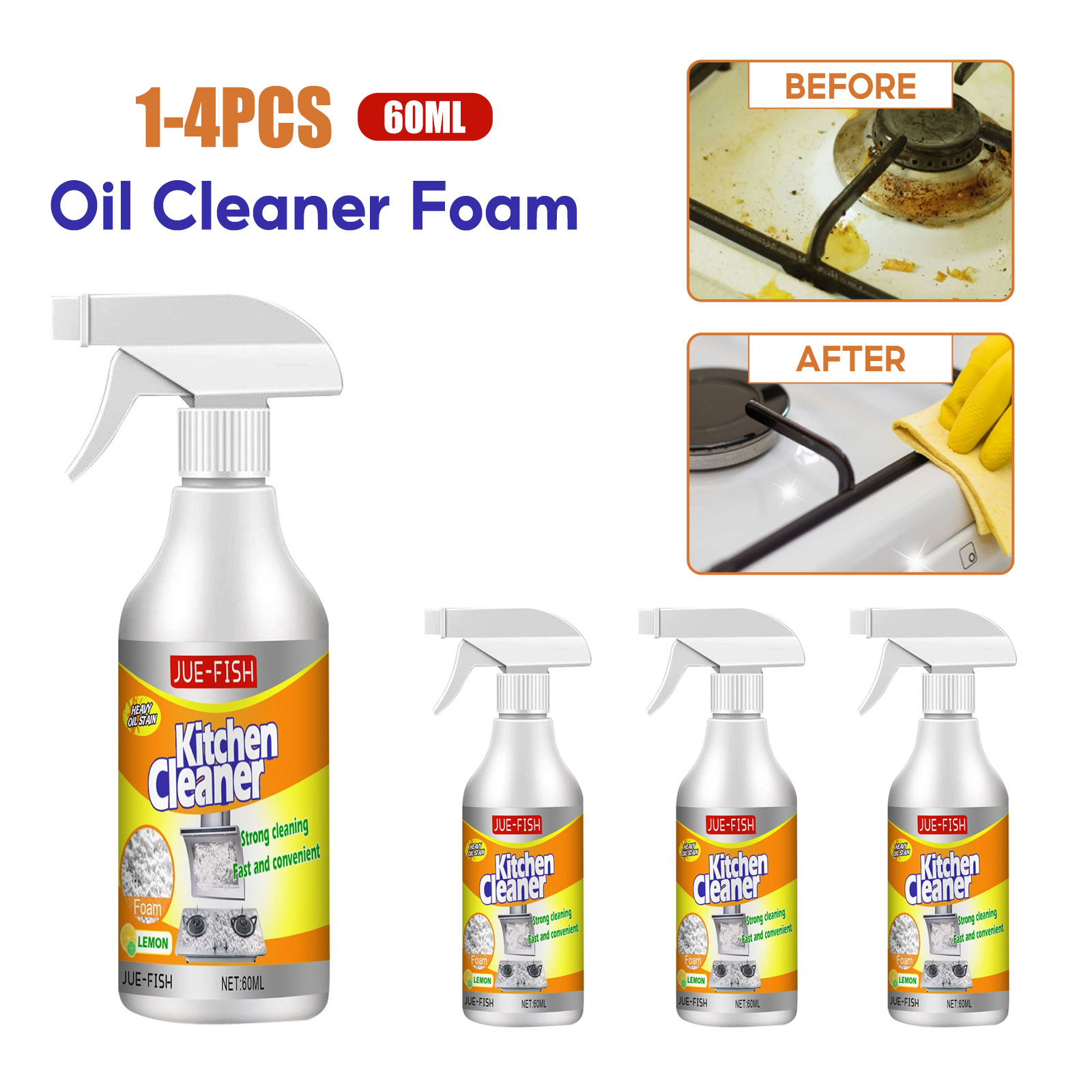 Commercial Kitchen Grease Cleaner - Limpiador de aceite, eliminador de burbujas