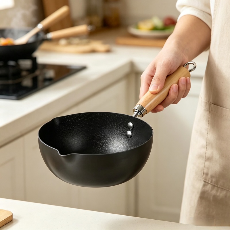 Commercial Kitchen Items - Wok de Hierro Pequeño con Fondo