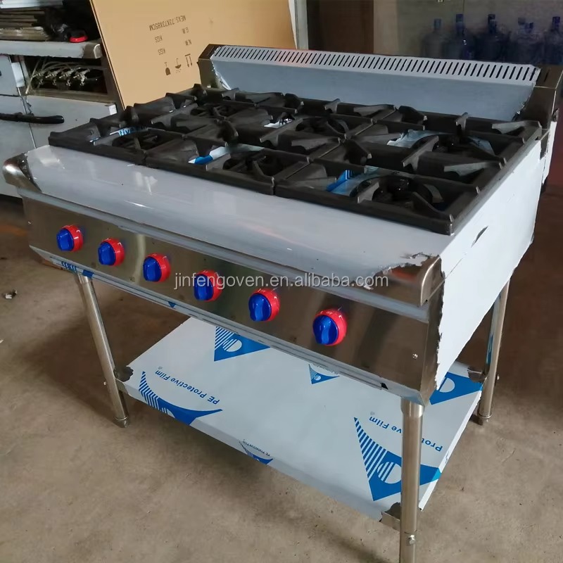 Commercial Kitchen Gas Stove - Equipo de Cocina Comercial Profesional, Estufa