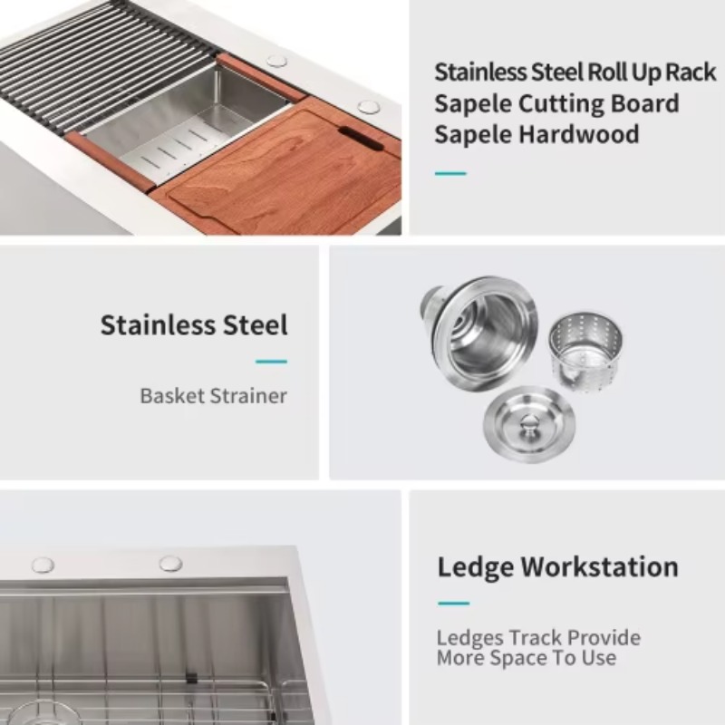 Commercial Kitchen Usa - Fregadero de cocina comercial de alta