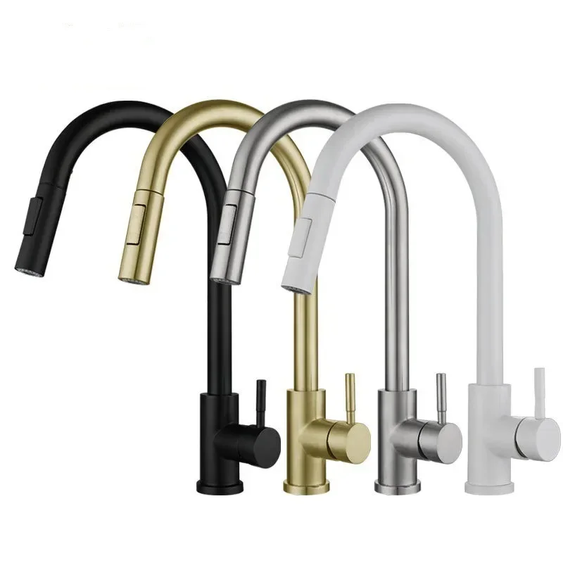 Commercial Kitchen Mixer Tap - Grifo de cocina negro de dos