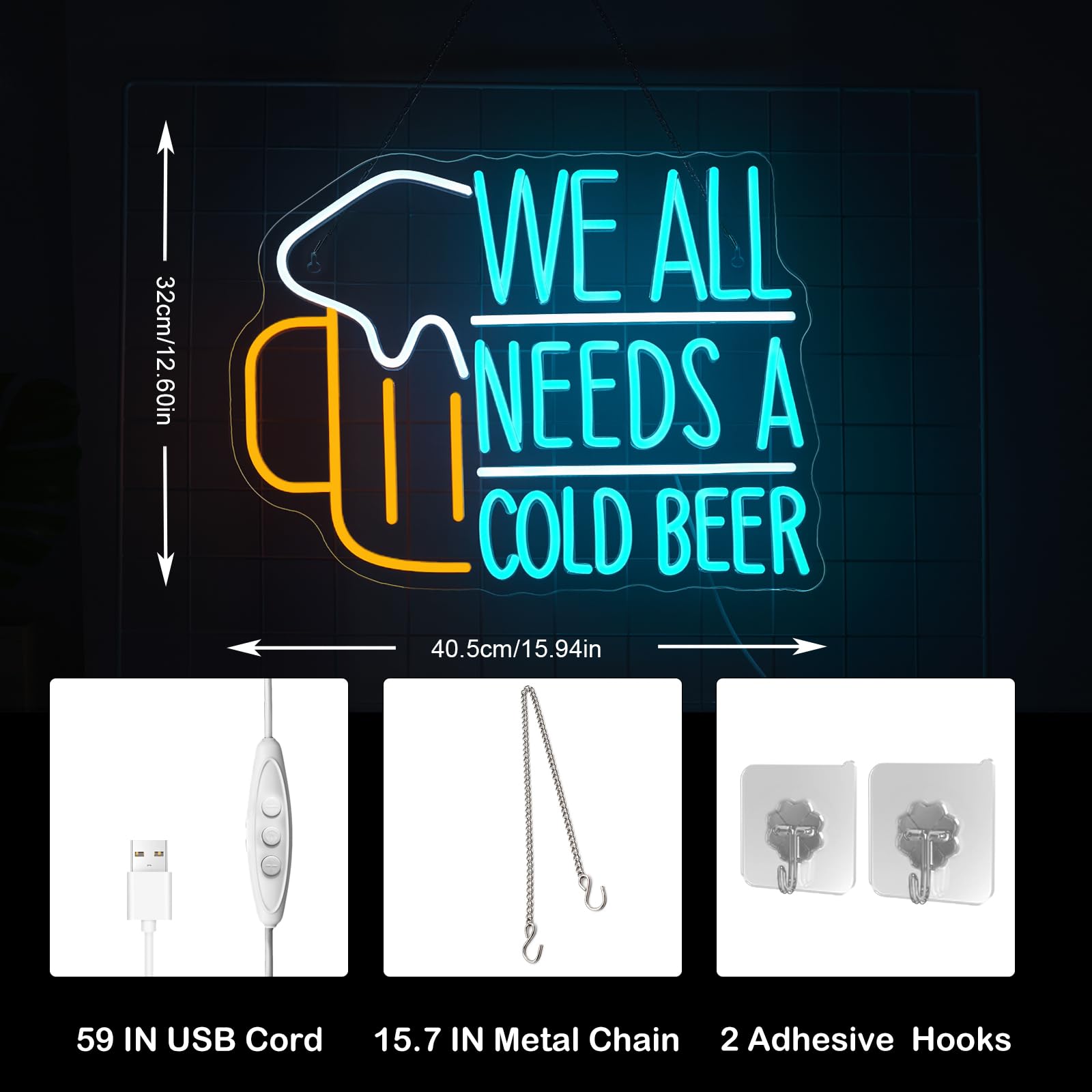 Letrero de neón de cerveza Let - Commercial Kitchen Needs reseña y precio