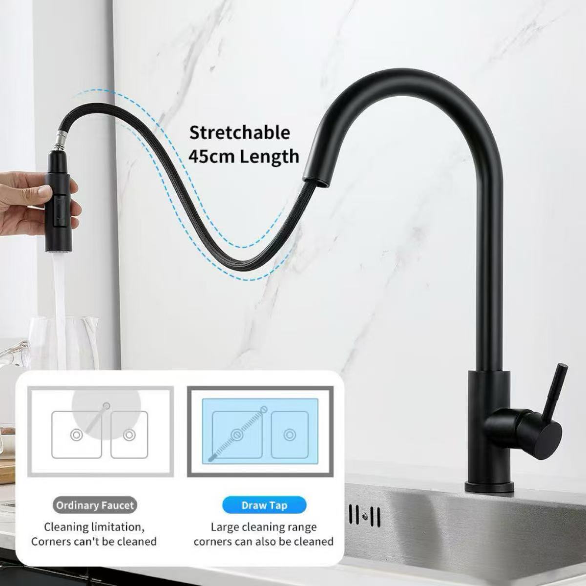 Grifo de cocina monomando con  - Commercial Kitchen Mixer Tap reseña y precio