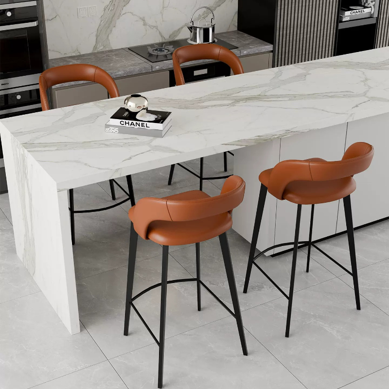 Sillas de Barra de Cuero Nappa - Commercial Kitchen Lighting Design reseña y precio