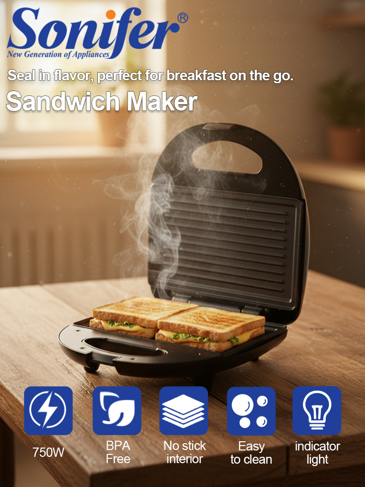 Sandwichera Sonifer SF-6173 75 - Sandwich Press Panini reseña y precio
