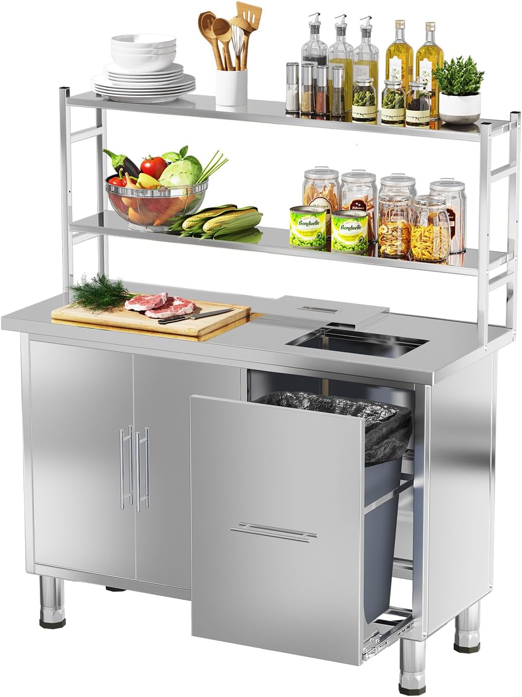 Mesa de Preparación de Acero I - Commercial Kitchen Prep Table reseña y precio