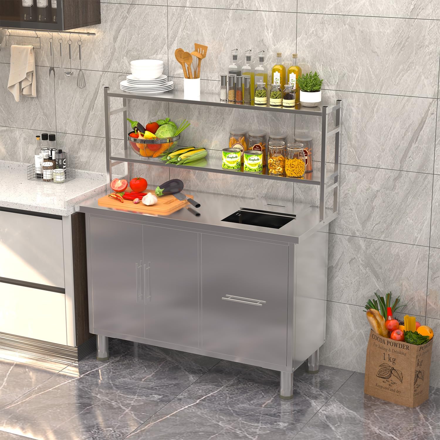 Mesa de Preparación de Acero I - Commercial Kitchen Prep Table reseña y precio