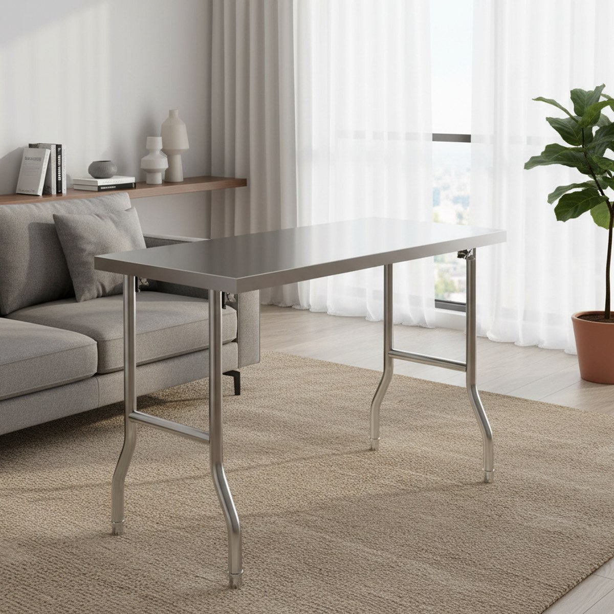 Mesa de preparación plegable d - Commercial Kitchen Prep Table reseña y precio